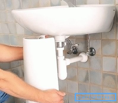 Як усталяваць ракавіну з пастаментам