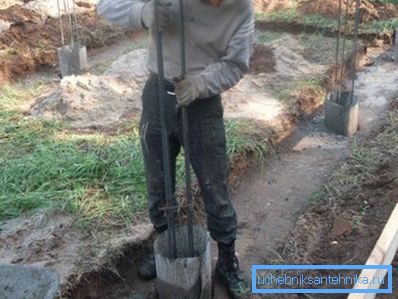 Ўстаноўка ў свідравіну арматурнага каркаса Ўстаноўка ў свідравіну арматурнага каркаса