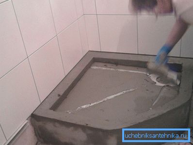 У афармленні паддона будзе выкарыстаная пліткавыя мазаіка У афармленні паддона будзе выкарыстаная пліткавыя мазаіка
