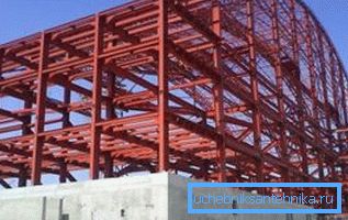У працэсе будаўніцтва каркаса стадыёна прымяняюцца профільныя трубы розных памераў
