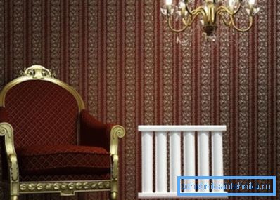 Вакуумны радыятар ў інтэр'еры