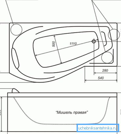 Варыянты размяшчэння крана на борцікам Варыянты размяшчэння крана на борцікам