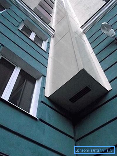 Вентыляцыйны кораб усталяваны звонку Вентыляцыйны кораб усталяваны звонку