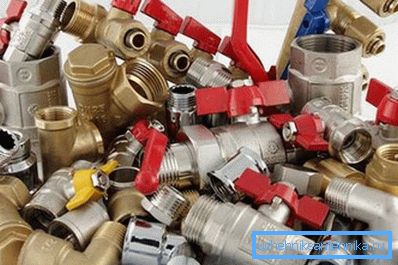 Запорные краны розных памераў Запорные краны розных памераў